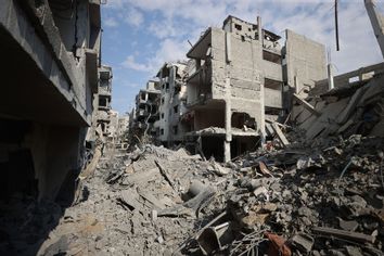 Gaza building rubble