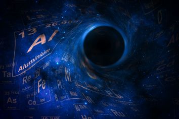 Black hole, dark matter, periodic table of elements