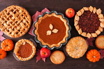 Assortment of homemade fall pies