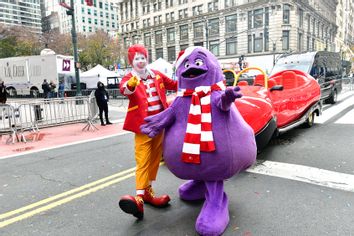 Ronald McDonald and Grimace