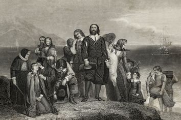 The first landing of the Pilgrims, 1620.