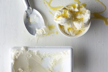 Vanilla bean gelato with sea salt and olive oil