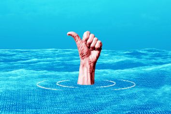 Thumbs Up Drowning In Data Code