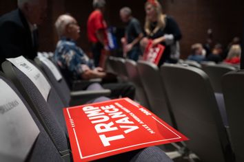 JD Vance campaign rally audience Middletown High School