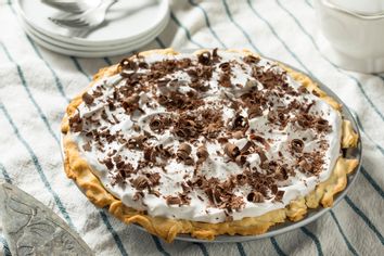 Cream Pie With Chocolate Shavings