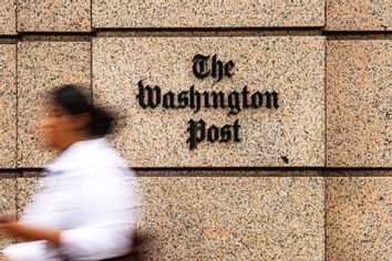 The Washington Post sign building