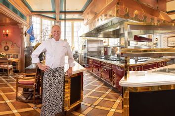 Patrick O'Connell in the kitchen of The Inn at Little Washington