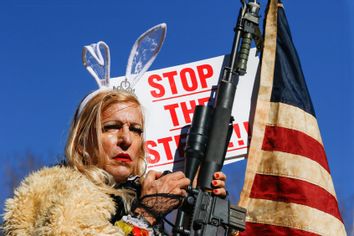 Trump Supporter Cowboy Barbie Stop the Steal Protest