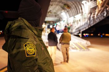 Border Patrol Department of Homeland Security Agent Officer DHS plane migrants