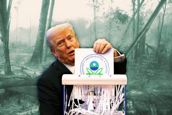 Donald Trump shredding the Environmental Protection Agency