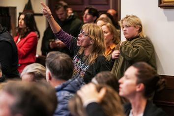 attendee yells during GOP Republican town hall