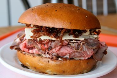 Image for Cutty's amazing roast beef and crispy shallot sandwich