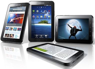 Image for Galaxy Tab tries to dethrone iPad with Android system