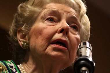 Image for Phyllis Schlafly: Campus sex assault is on the rise because too many women go to college