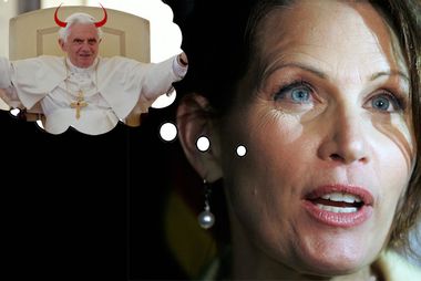 Image for Michele Bachmann thinks the world is ending and the pope is the antichrist