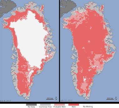 Image for Despite summer snow, Greenland is still melting