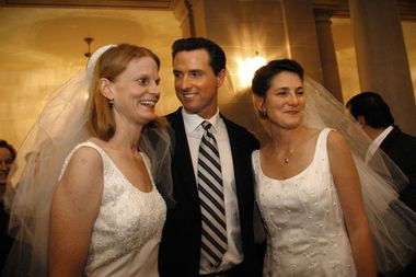 Image for Gavin Newsom: We put a human face on same-sex marriage debate