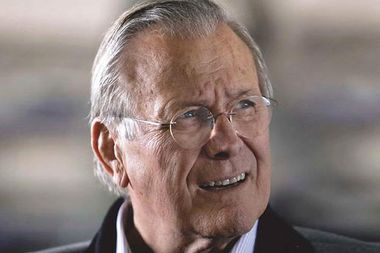 Image for Donald Rumsfeld says “a trained ape” could do better than Obama on Afghanistan