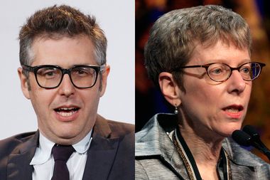Radio personality Ira Glass presents an award at the Webby Awards in New York
