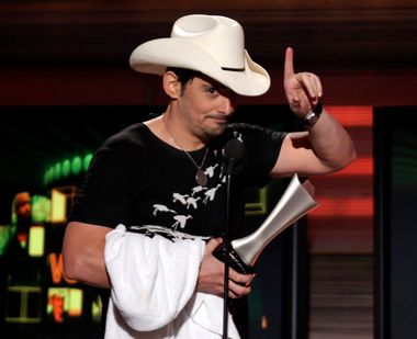 Brad Paisley accepts the Top Male Vocalist award at the 45th annual Academy of Country Music Awards in Las Vegas
