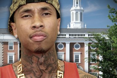 Image for Feminist furor over rapper Tyga's appearance at Harvard