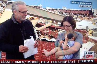 Image for Tornado survivor to Wolf Blitzer: Sorry, I'm an atheist. I don't have to thank the Lord
