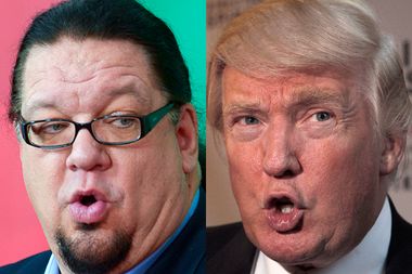 Image for Donald Trump hate-tweets Penn Jillette at 3 a.m. Here's the petty backstory