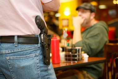 Image for Gun nuts aim at each other! Inside NRA's fight with open-carry lunatics