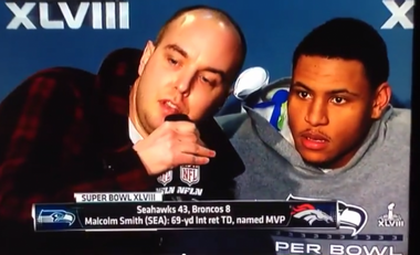 Image for 9/11 truther interrupts Super Bowl MVP Malcolm Smith's post-game press conference