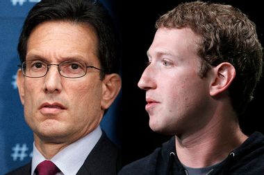 Image for Was Mark Zuckerberg the kiss of death for Eric Cantor?
