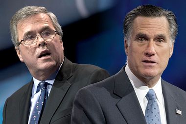 Image for Rich Republicans' impossible decision: Which terrible candidate do we rally behind, Mitt or Jeb?
