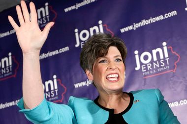 Image for Tea Partyer's scary extremism: Joni Ernst carries a gun in case the government decides 