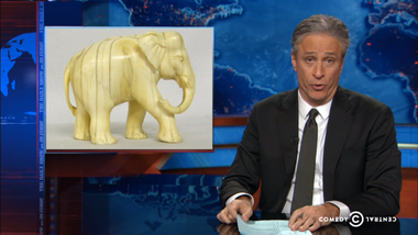 Image for Jon Stewart slams the NRA for blocking ivory-banning legislation