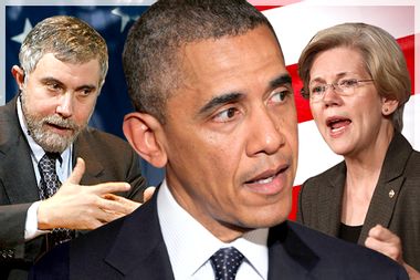 Paul Krugman, Barack Obama, Elizabeth Warren