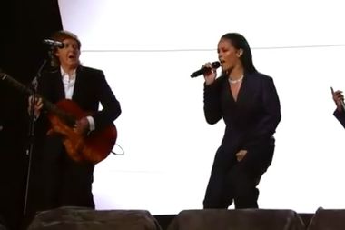 Image for Grammys: Watch Paul McCartney, Rihanna and Kanye West perform 