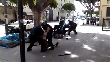 Image for Disturbing video shows LAPD fatally shooting homeless man