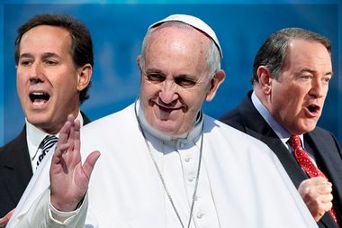 Rick Santorum, Pope Francis, Mike Huckabee