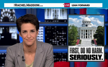 Image for Rachel Maddow slams despicable Alabama lawmaker who tried to repeal a law inspired by <em>his own patient's</em> death