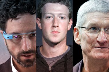 Sergey Brin, Mark Zuckerberg, Tim Cook