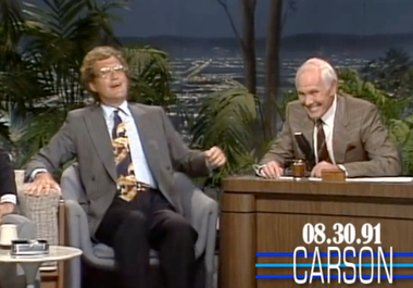 Image for David Letterman's classic Johnny Carson appearance after Jay Leno gets 