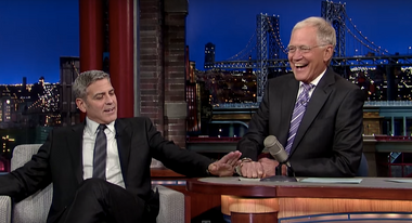 Image for George Clooney thanks David Letterman for 