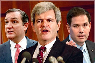 Ted Cruz, Newt Gingrich, Marco Rubio