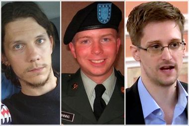 Jeremy Hammond, Bradley Manning, Edward Snowden
