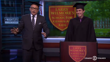 Image for Larry Wilmore welcomes gay valedictorian who was ousted from graduation and outed to parents