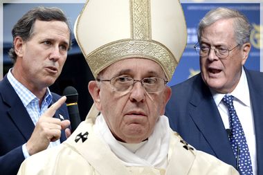Rick Santorum, Pope Francis, David Koch