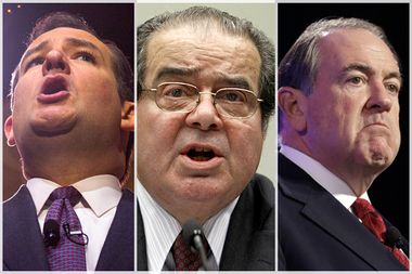 Ted Cruz, Antonin Scalia, Mike Huckabee