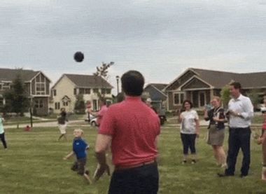 Image for Try not to cringe as you watch Marco Rubio hit a kid in the face with a football