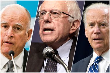 Jerry Brown, Bernie Sanders, Joe Biden