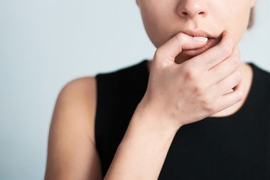 Woman Fidgeting
