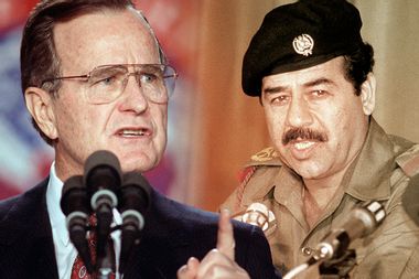 George H. W. Bush, Saddam Hussein